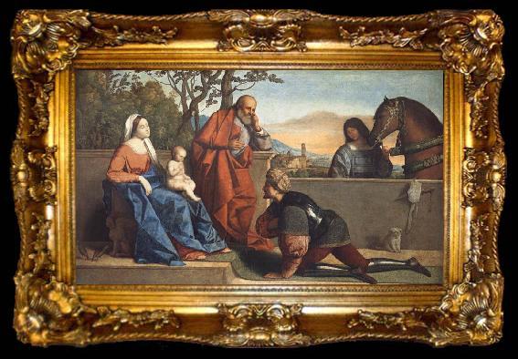 framed  Vincenzo Catena A Muslim Warrior Adoring the Infant Christ and the Virgin, ta009-2